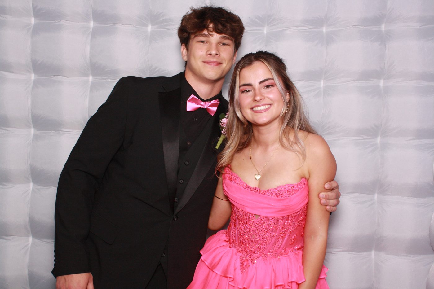 Prom couple in the FaceBooth photo booth